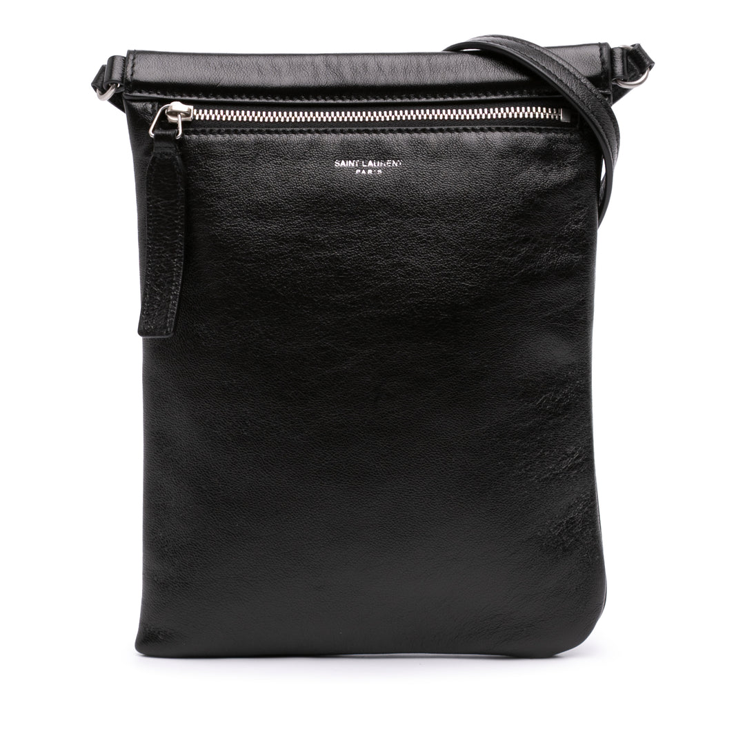 Saint Laurent Antiqued Sid Plat Sac Cuir d'agneau