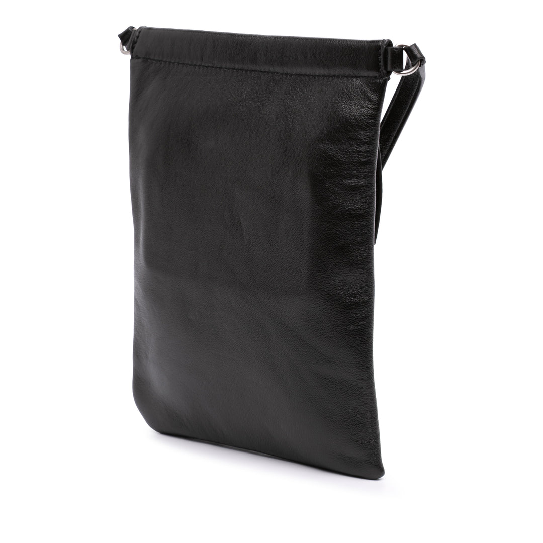 Saint Laurent Antiqued Sid Plat Sac Cuir d'agneau