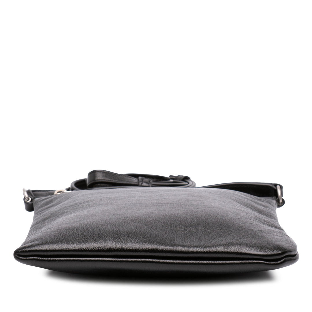 Saint Laurent Antiqued Sid Plat Sac Cuir d'agneau