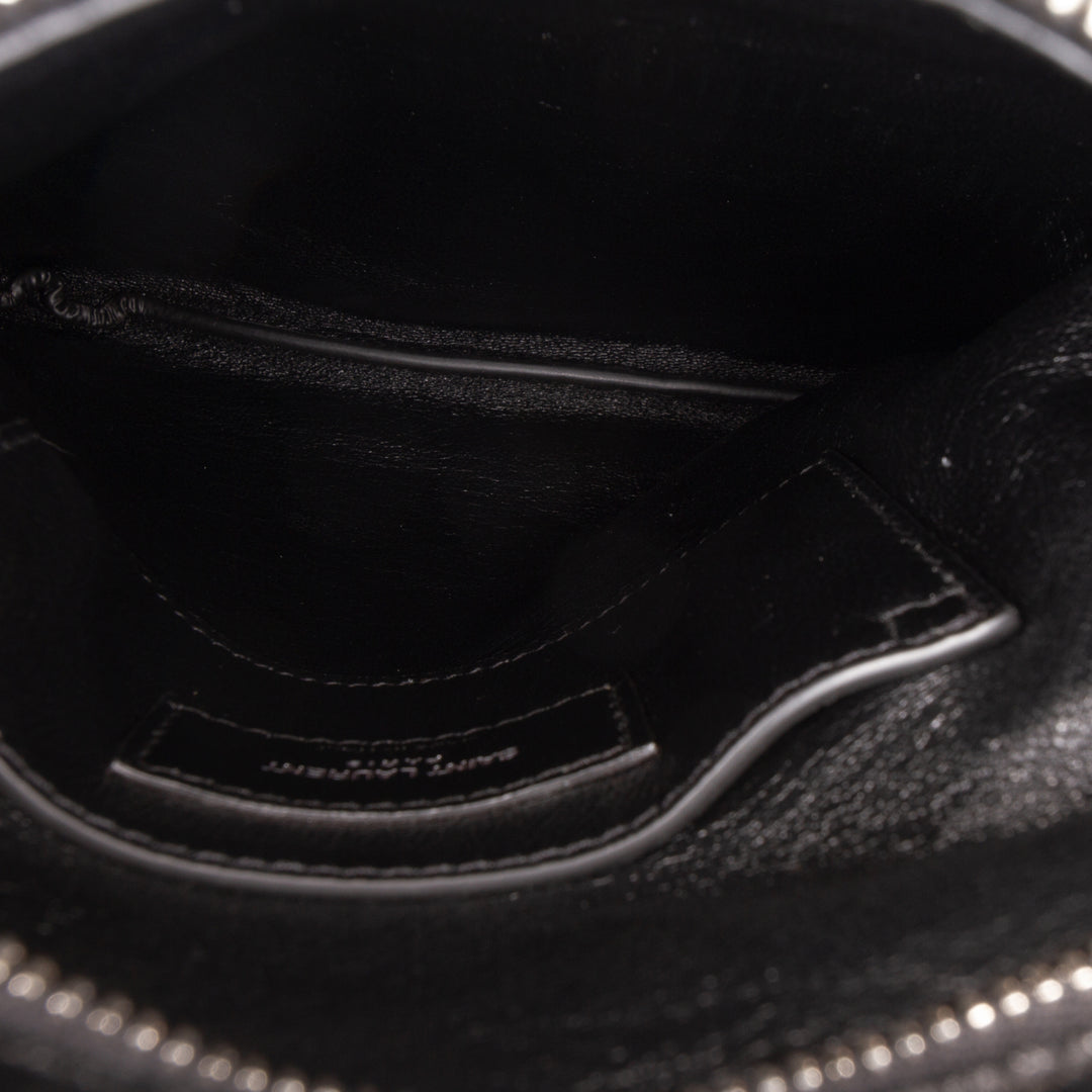 Saint Laurent Antiqued Sid Plat Sac Cuir d'agneau