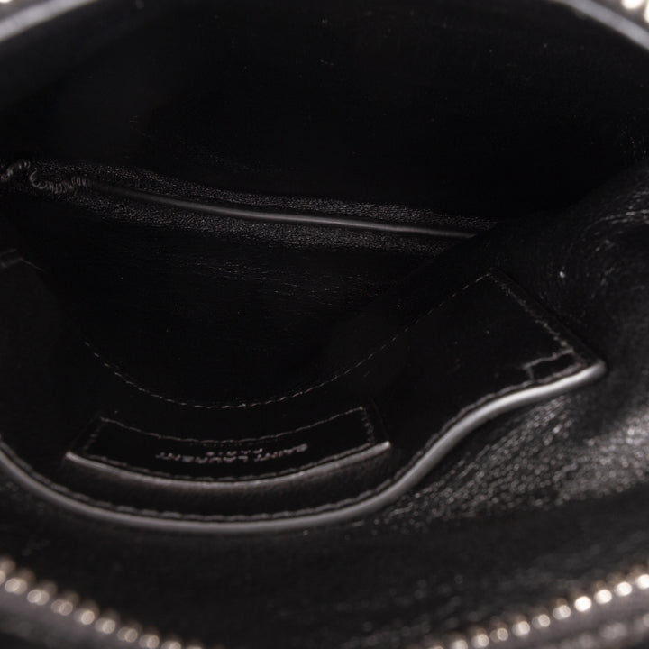 Saint Laurent Antiqued Sid Plat Sac Cuir d'agneau