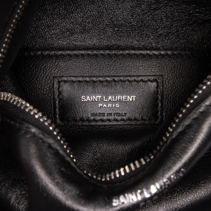 Saint Laurent Antiqued Sid Plat Sac Cuir d'agneau