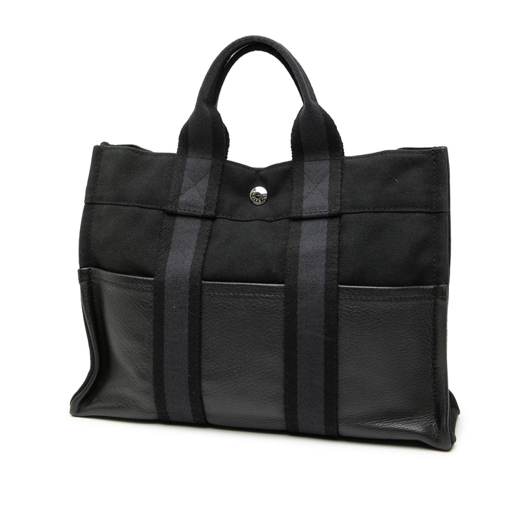 Hermès Toile et Cuir Fourre Tout PM