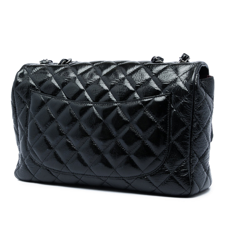 Classic froissé Rabat simple Jumbo Noir