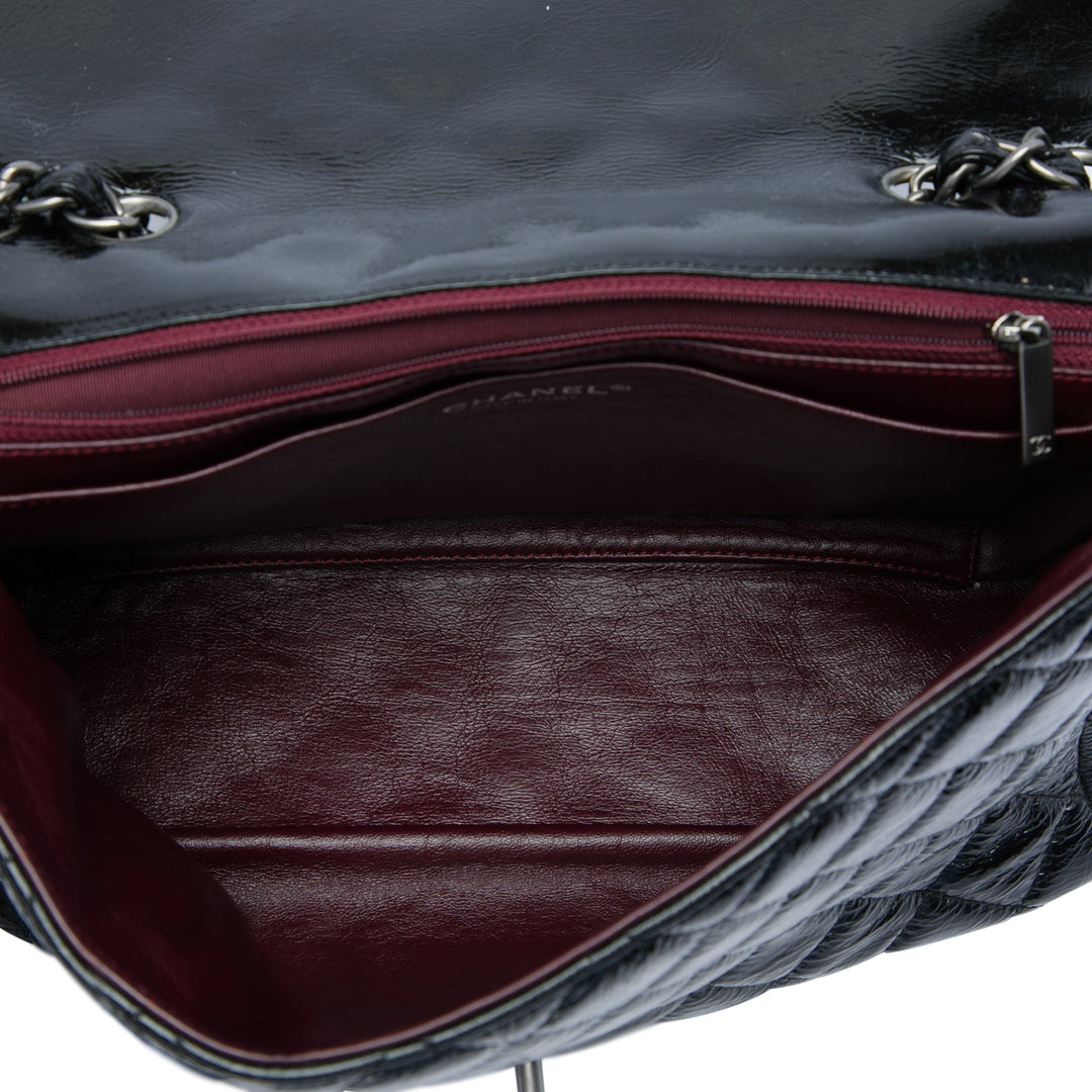 Classic froissé Rabat simple Jumbo Noir