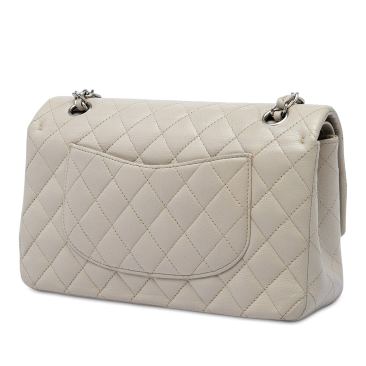 Classic Double rabat Moyen Cuir caviar Gris