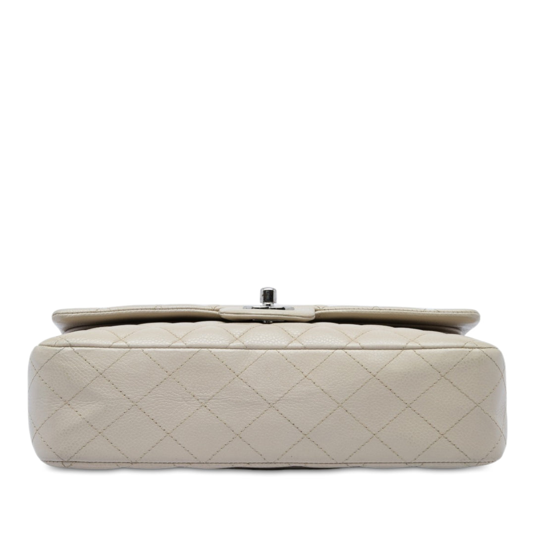 Classic Double rabat Moyen Cuir caviar Gris