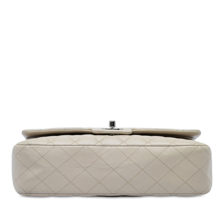 Classic Double rabat Moyen Cuir caviar Gris