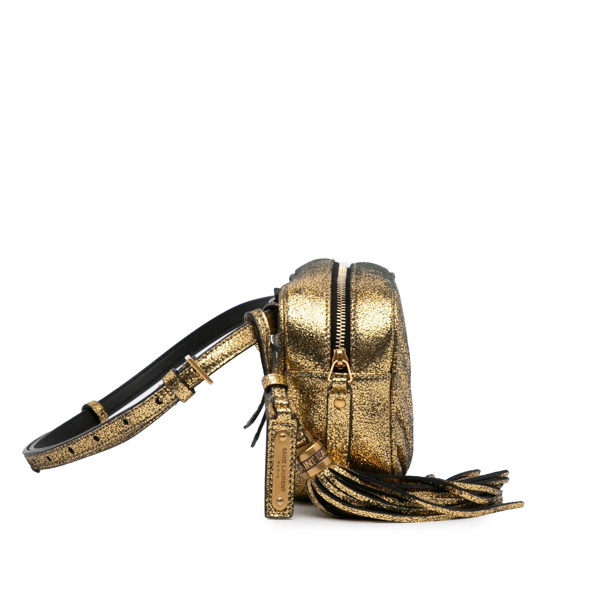 Metallic Monogram Matelasse Lou Belt Bag Gold - Gaby Paris