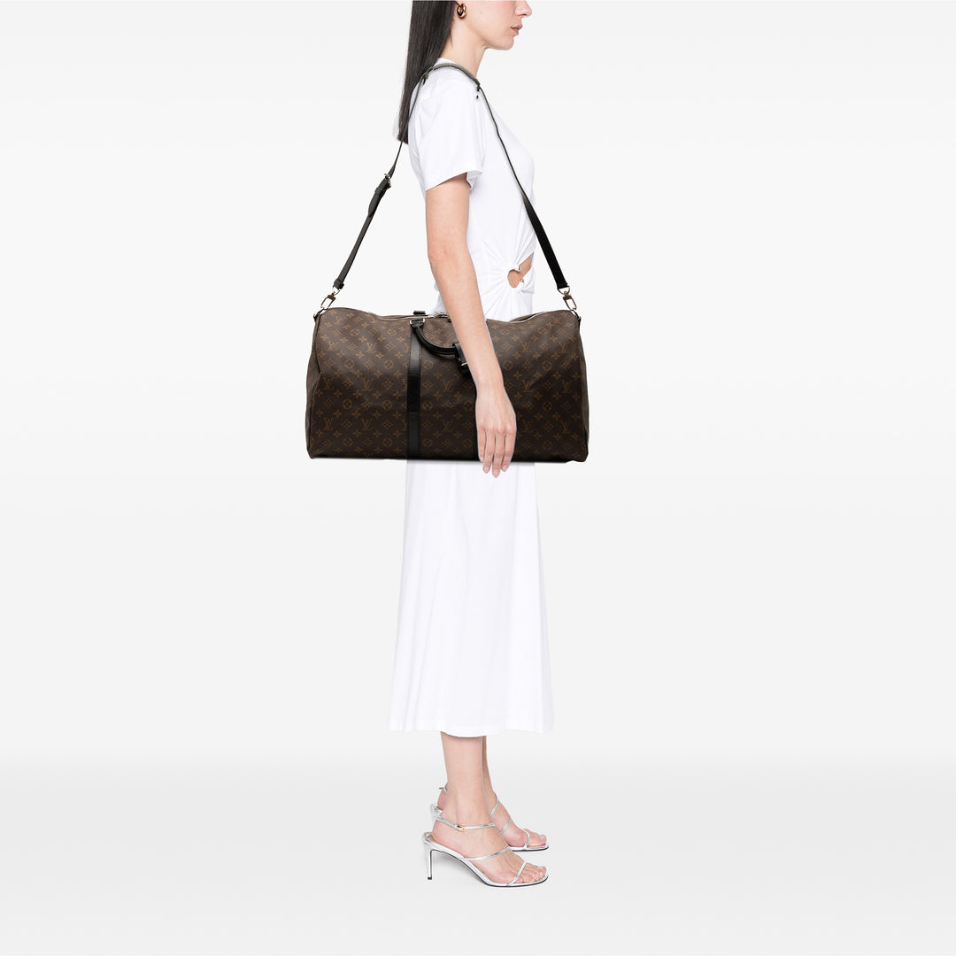 Louis Vuitton Monogram Macassar Keepall Bandouliere 55 Marron – GABY PARIS Authentique
