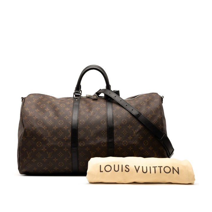 Louis Vuitton Monogram Macassar Keepall Bandouliere 55 Marron – GABY PARIS Authentique