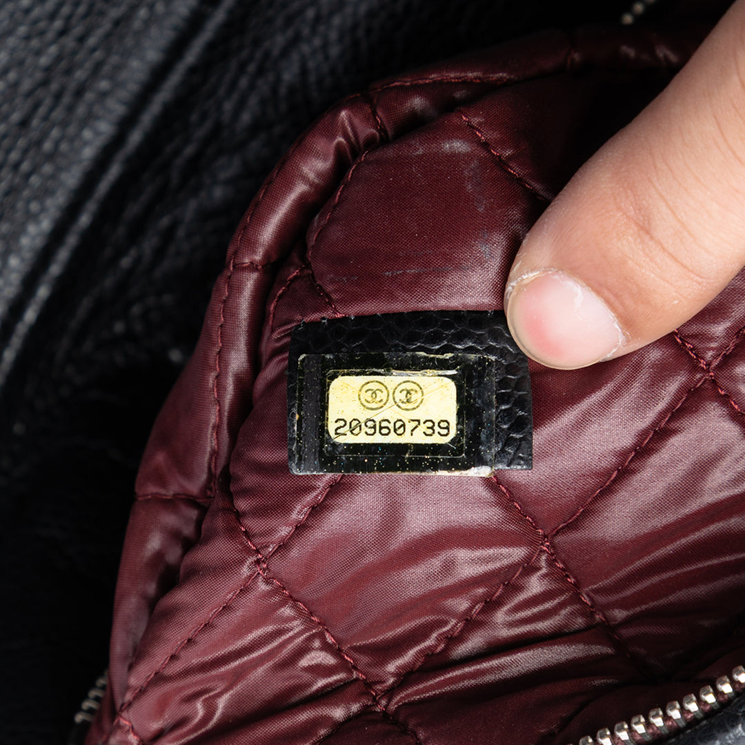 Chanel Matelassé Caviar CC Beauty Foldover Pochette