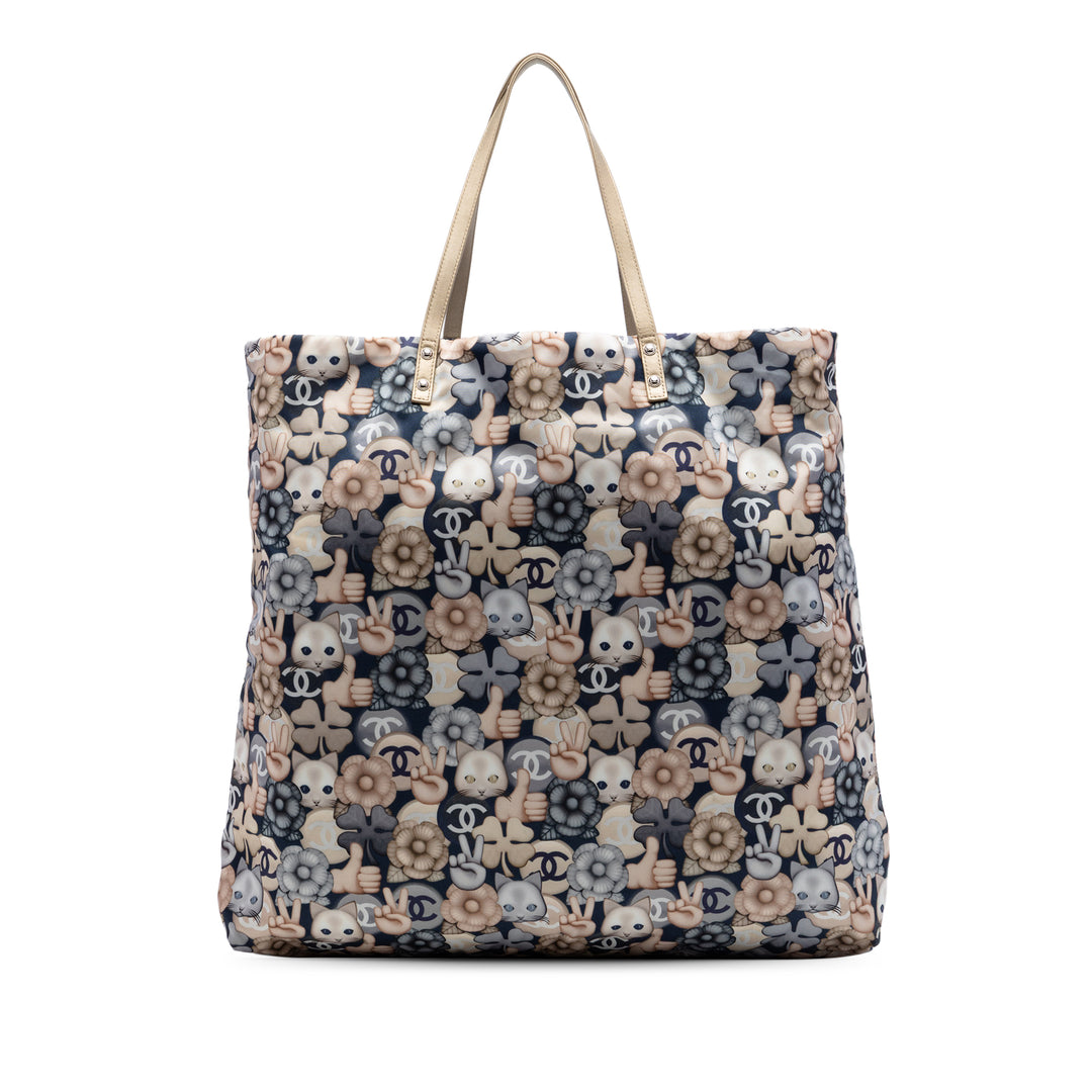 Chanel Cat Emoticon Cabas Grand Nylon