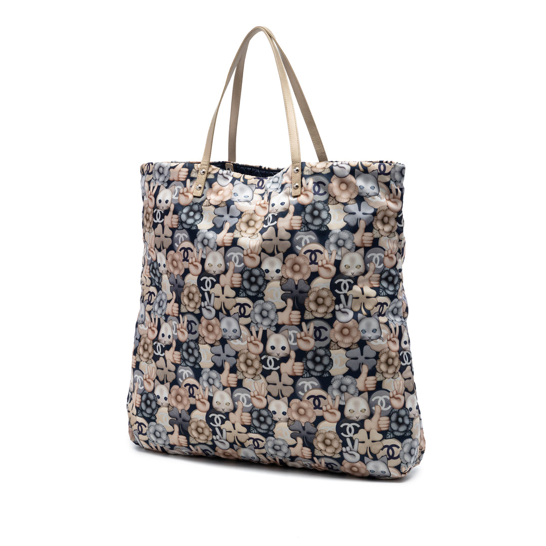 Chanel Cat Emoticon Cabas Grand Nylon