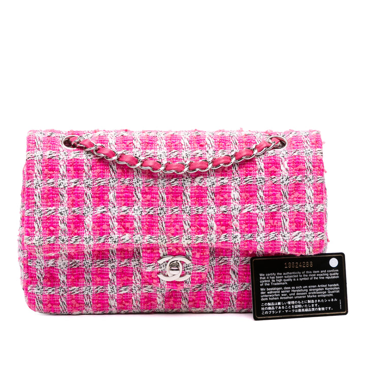 Chanel Medium Classic Tweed Double rabat Rose