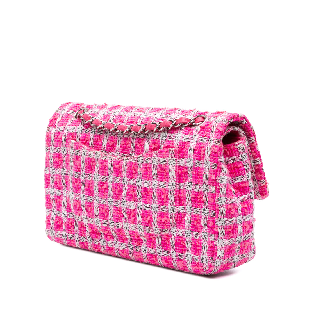 Chanel Medium Classic Tweed Double rabat Rose