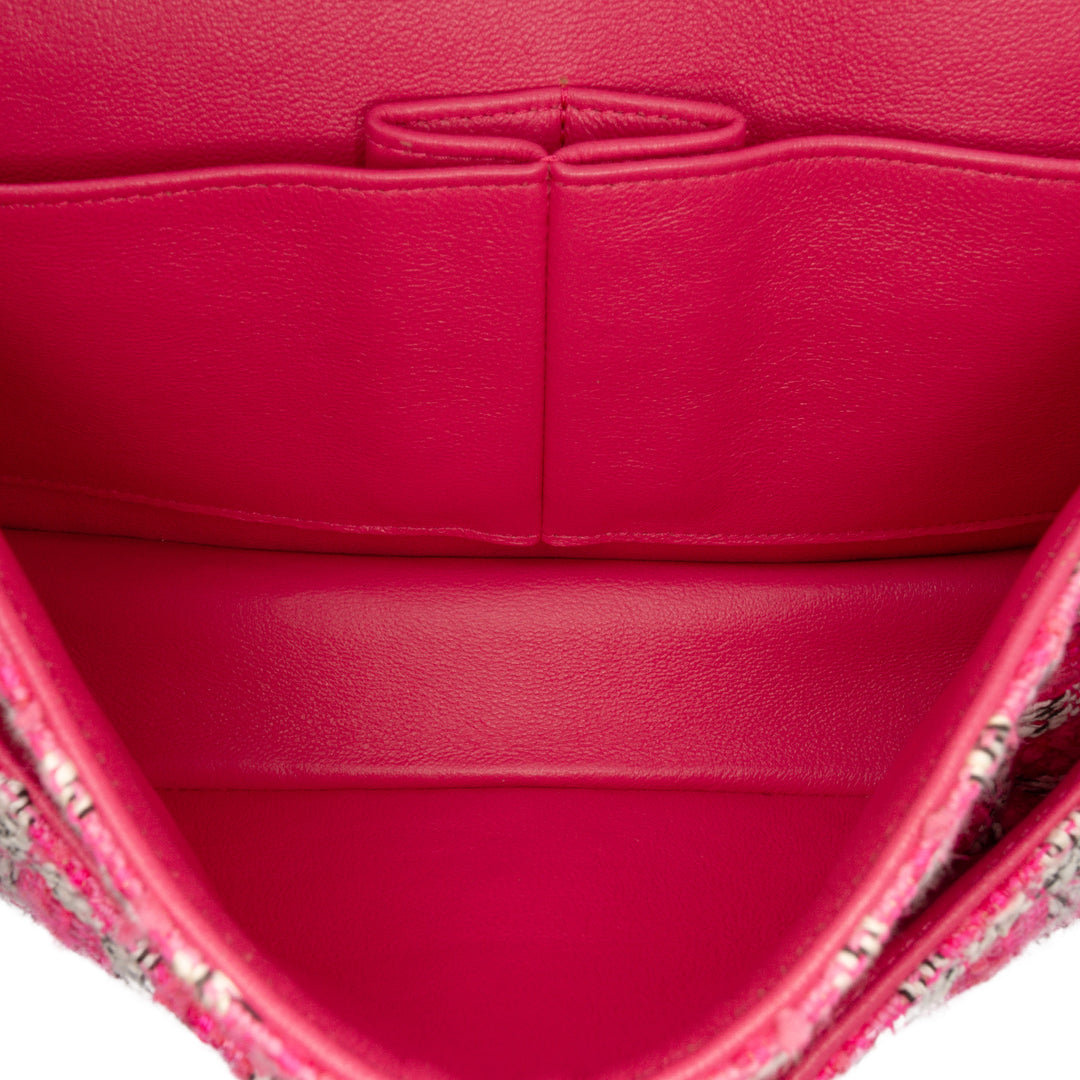 Chanel Medium Classic Tweed Double rabat Rose
