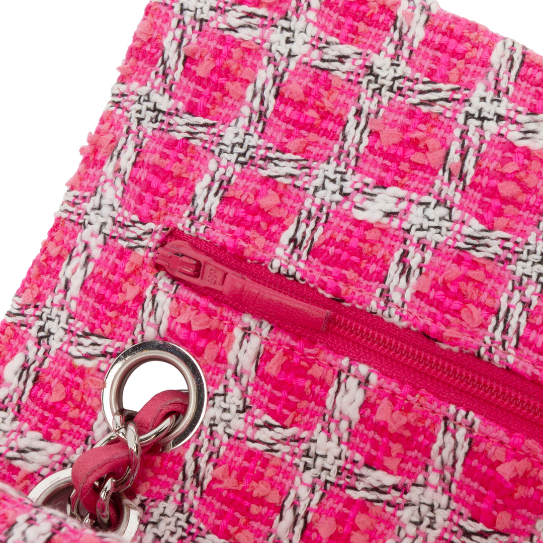 Chanel Medium Classic Tweed Double rabat Rose