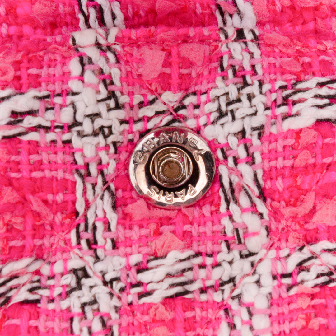 Chanel Medium Classic Tweed Double rabat Rose