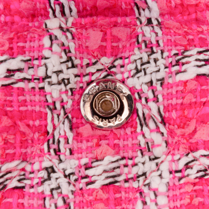 Chanel Medium Classic Tweed Double rabat Rose