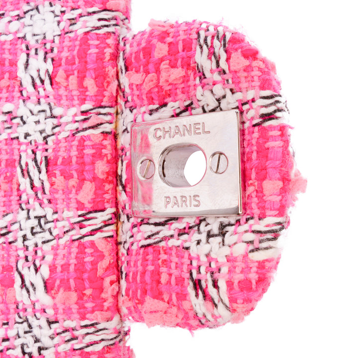 Chanel Medium Classic Tweed Double rabat Rose