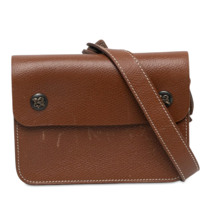 Hermès Courchevel Pochette Waist Sac Marron – vue principale – GABY PARIS