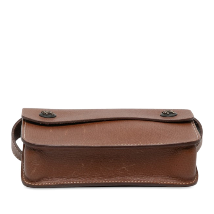 Hermès Courchevel Pochette Waist Sac Marron – vue 3 – GABY PARIS