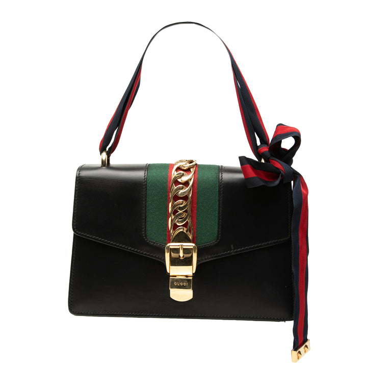 Web Sylvie Sac Petit Cuir de veau Noir