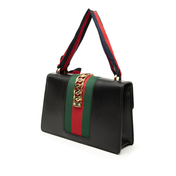Web Sylvie Sac Petit Cuir de veau Noir
