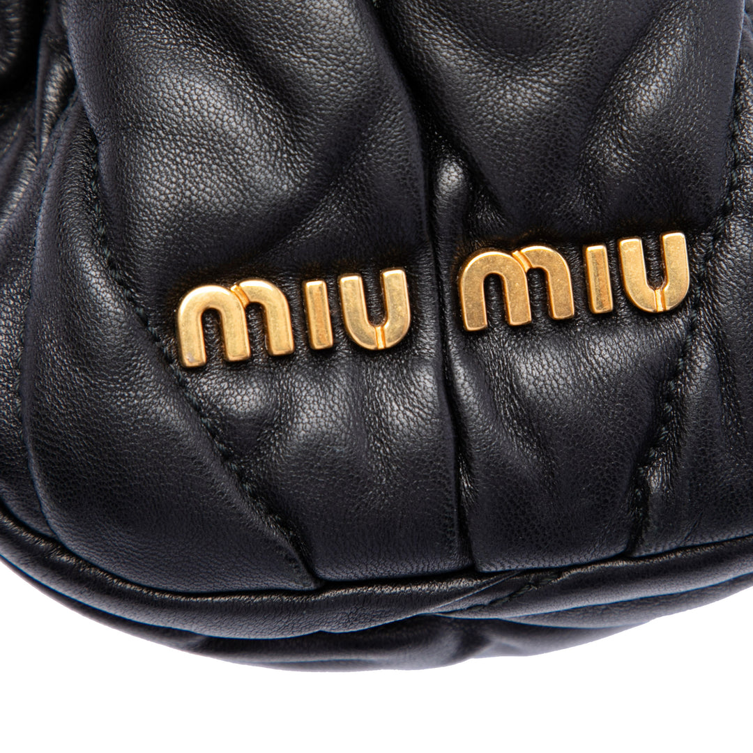 Miu Miu Matelasse Armature Pochette Cuir nappa