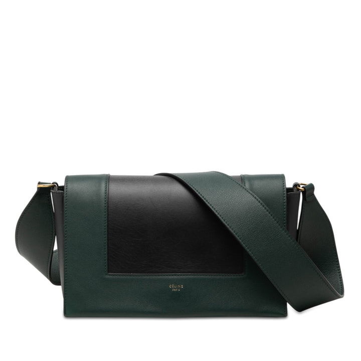 Celine brillant Sac structuré Moyen Cuir de veau lisse