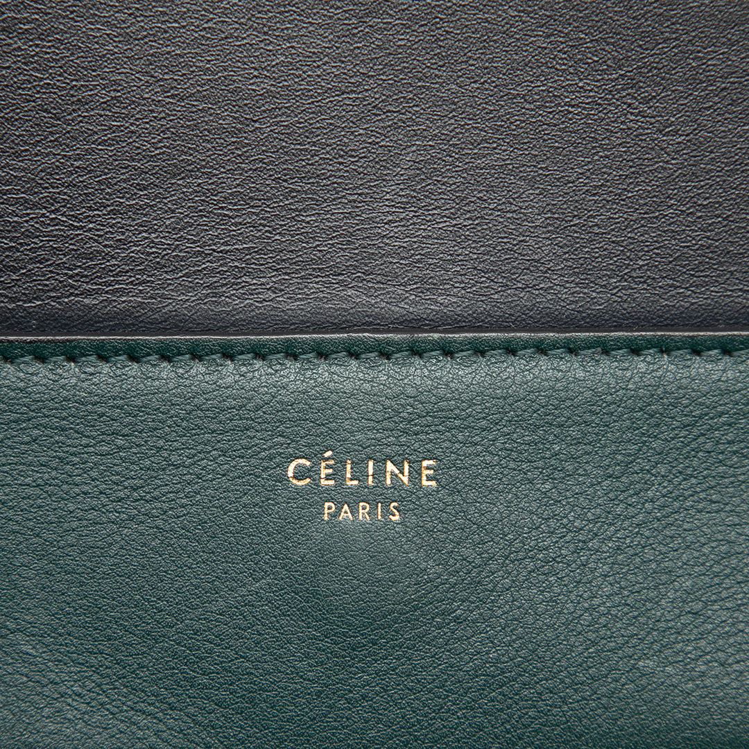 Celine brillant Sac structuré Moyen Cuir de veau lisse
