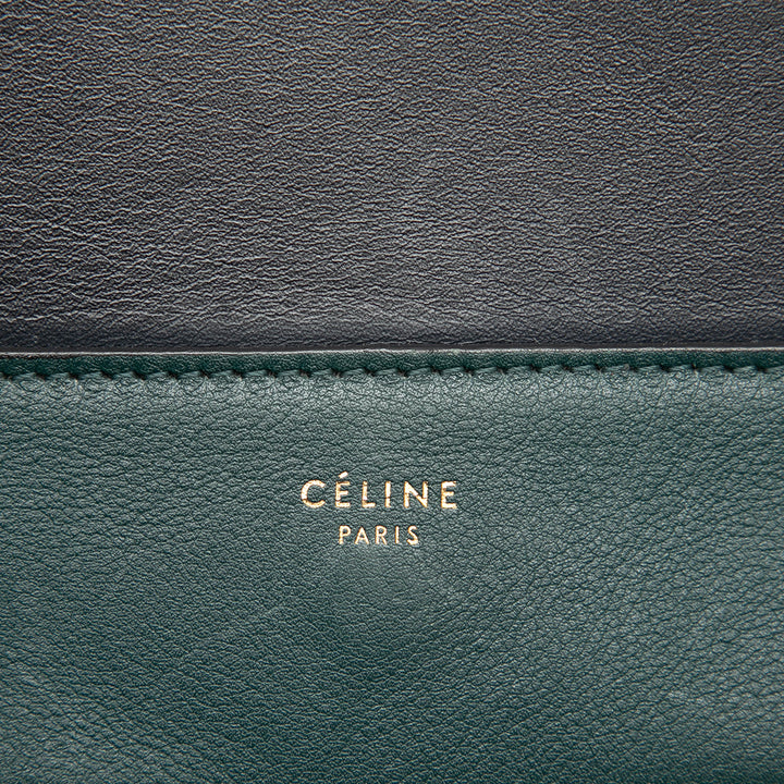 Celine brillant Sac structuré Moyen Cuir de veau lisse