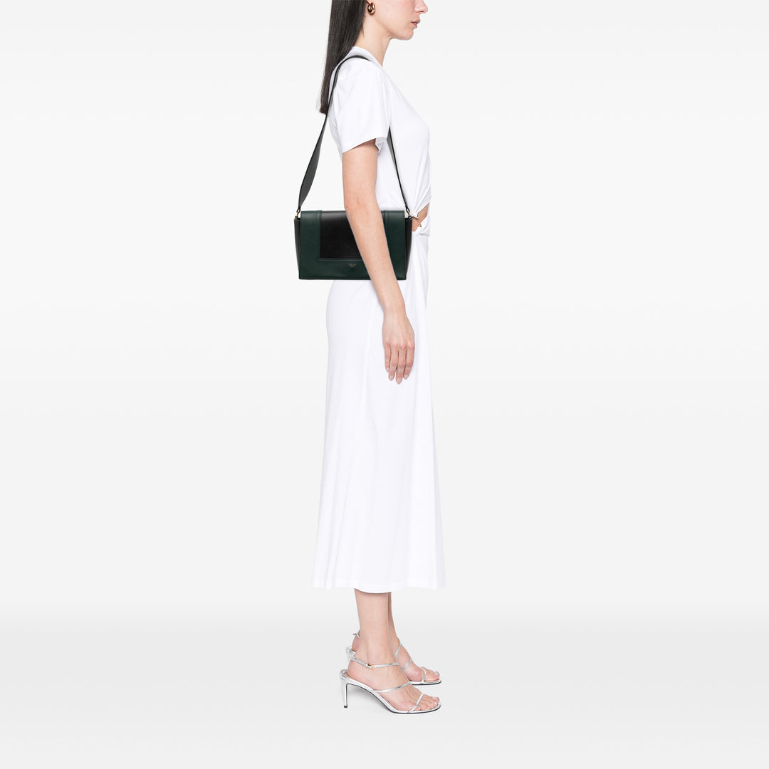 Celine brillant Sac structuré Moyen Cuir de veau lisse