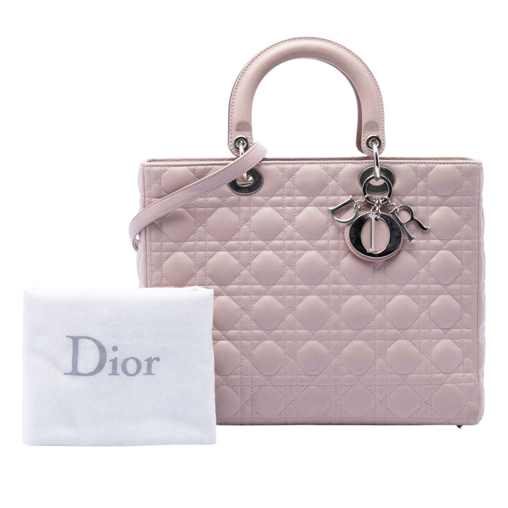 Dior Large Cuir d’agneau Cannage Lady Dior