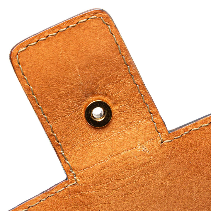 Macadam Coated Canvas Horse Carriage Crossbody Brown - Gaby Paris