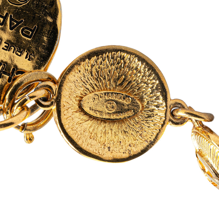 Chanel Gold Plated CC Medallion Bracelet Gold - GABY PARIS