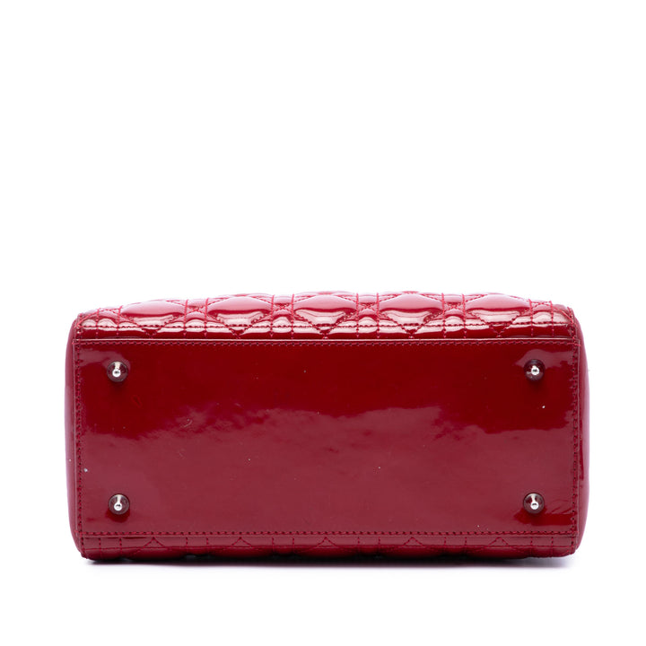 Dior Lady Dior Cannage Moyen Rouge – vue 3 – GABY PARIS