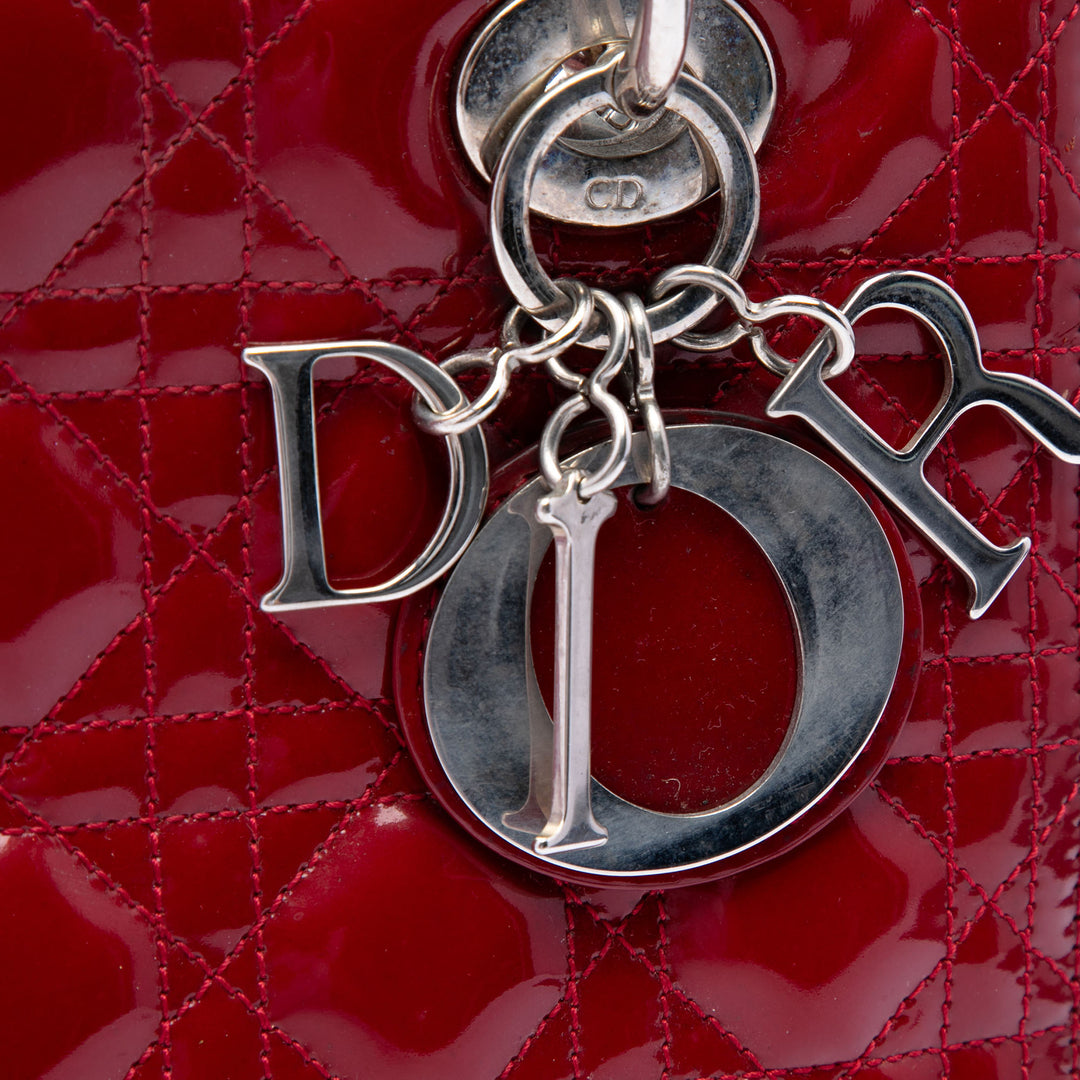 Dior Lady Dior Cannage Moyen Rouge – vue 5 – GABY PARIS