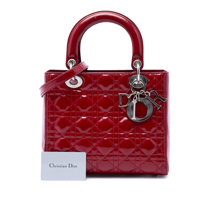 Dior Lady Dior Cannage Moyen Rouge – vue 7 – GABY PARIS