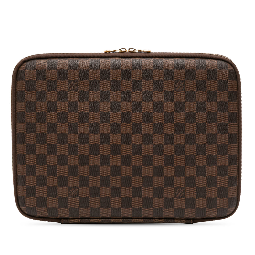 Damier Ebene Horizon Laptop Sleeve Brown - Gaby Paris