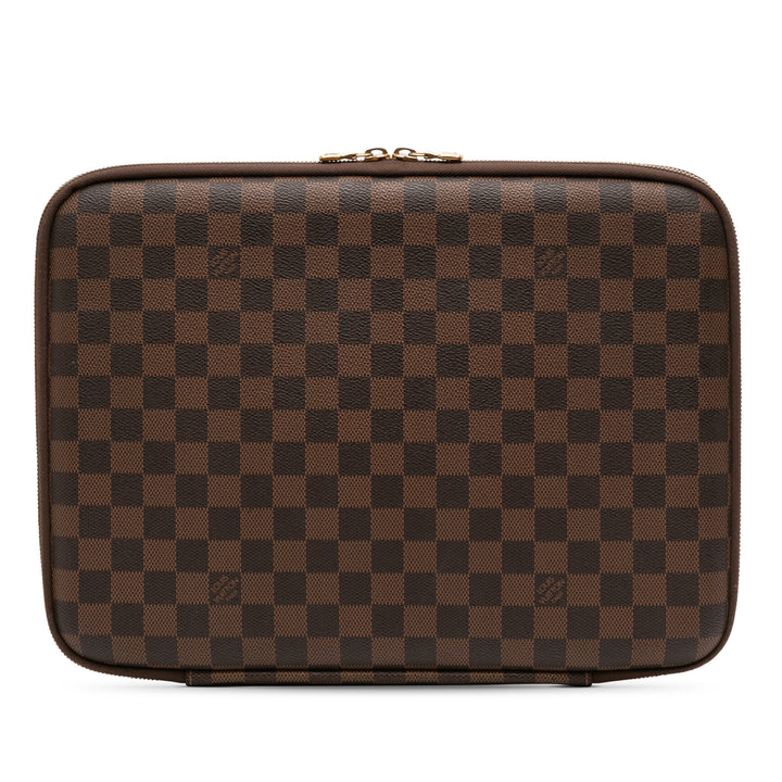 Damier Ebene Horizon Laptop Sleeve Brown - Gaby Paris