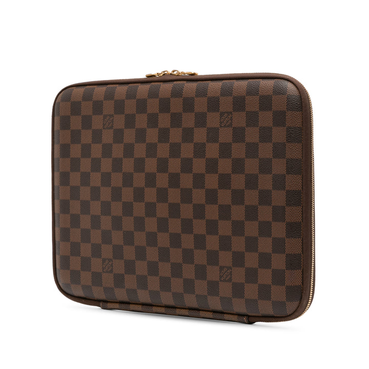 Damier Ebene Horizon Laptop Sleeve Brown - Gaby Paris