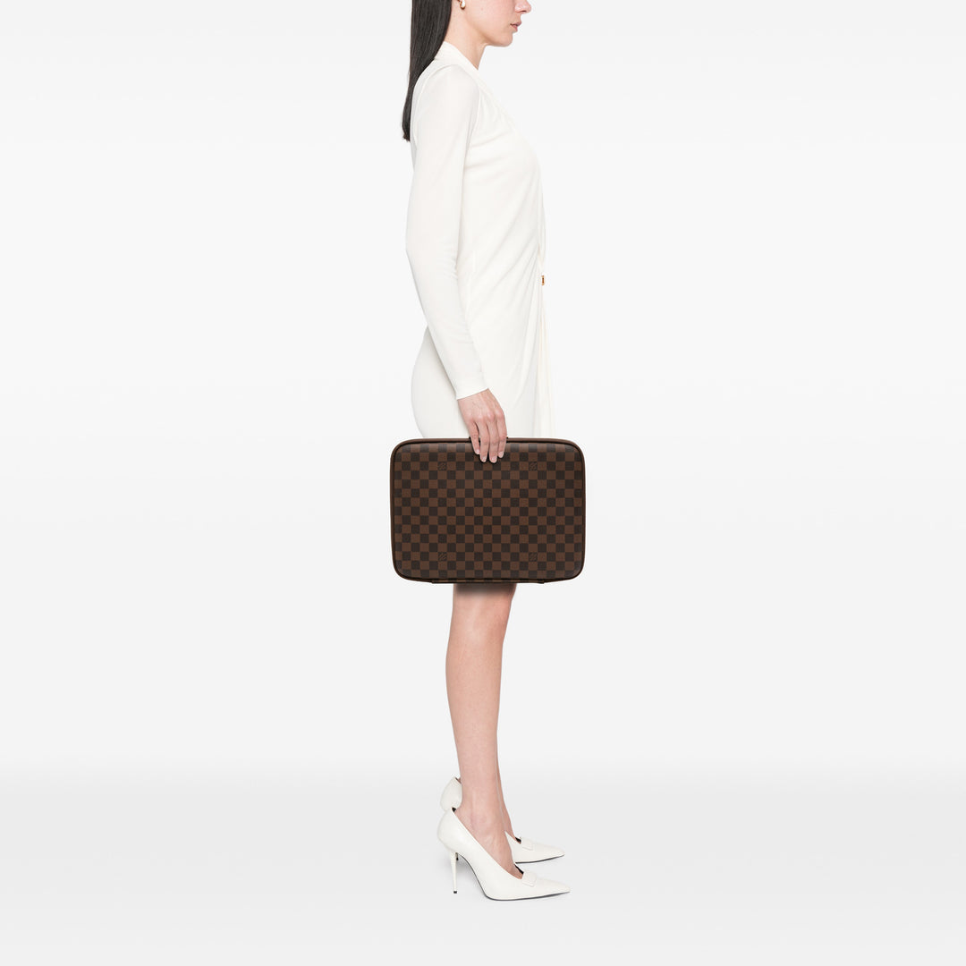 Damier Ebene Horizon Laptop Sleeve Brown - Gaby Paris