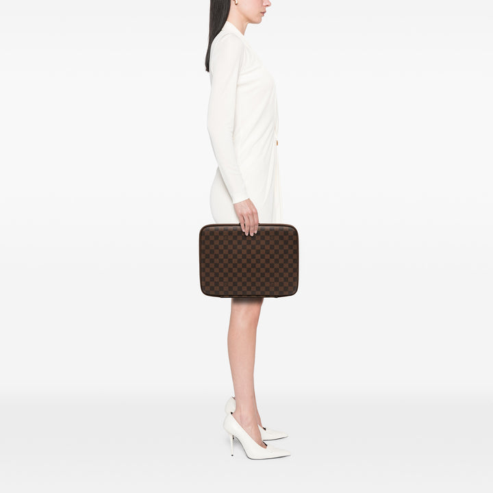 Damier Ebene Horizon Laptop Sleeve Brown - Gaby Paris