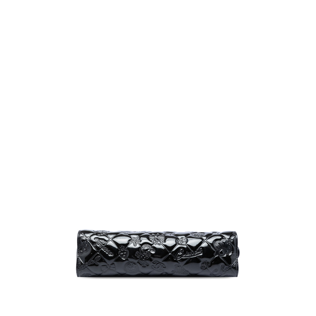 Chanel Matelassé Cuir verni embossé Lucky Symbols Pochette