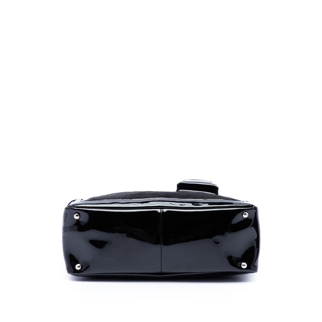 Chanel Pony Hair et Cuir verni Mademoiselle Turnlock Cabas