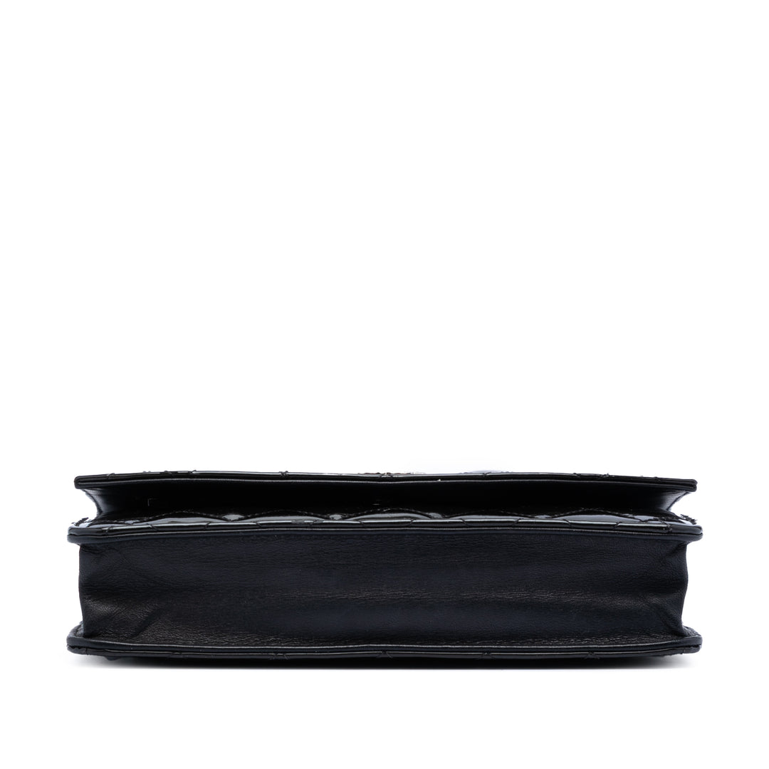Chanel CC Matelassé Cuir verni Brilliant Wallet on Chain