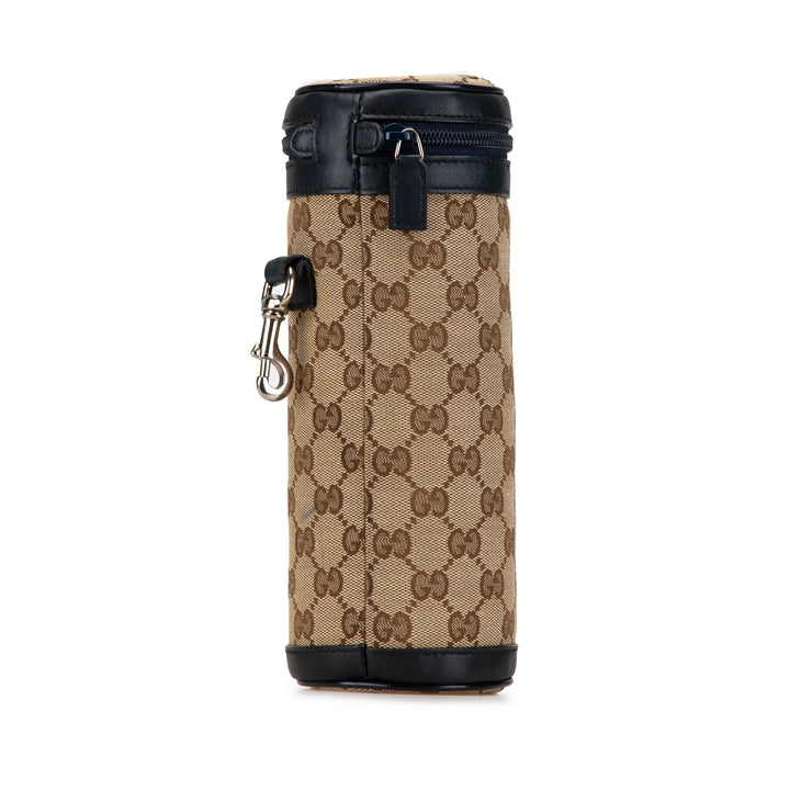 Gucci GG Canvas Mini Zoo Bird Bottle Holder Brown - GABY PARIS