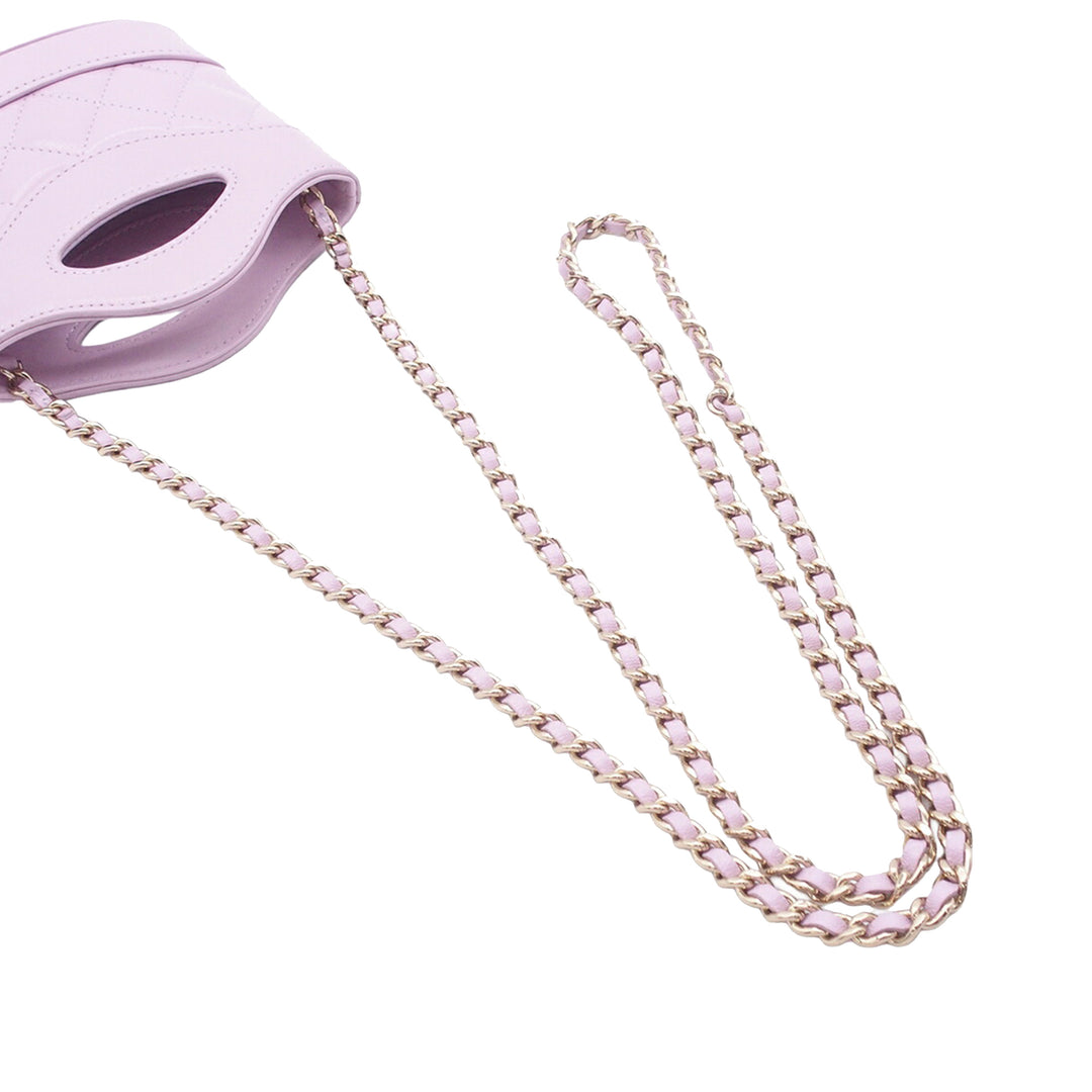 Chanel Micro brillant Cuir d’agneau 31 Pochette avec chaîne